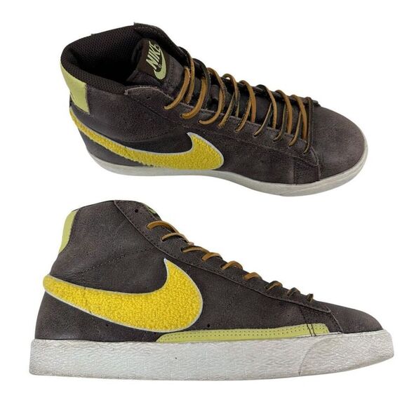 Nike Blazer High Supreme Baroque Brown/Zest Distressed Leather Sneakers Men’s Si main image 7